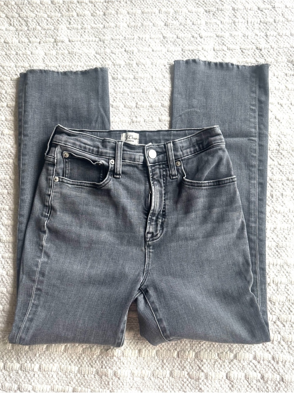 J. Crew Gray Demi Boot Cropped Length Sz 27 - Picture 3 of 6